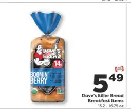 Weis Markets Dave's Killer Bread Breakfast Items offer