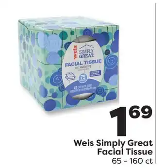 Weis Markets Weis Simply Great Facial Tissue offer