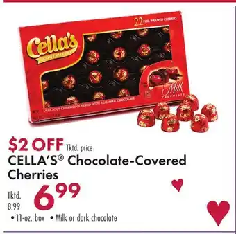 Boscov's CELLA'S Chocolate-Covered Cherries offer