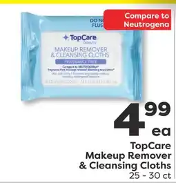 Weis Markets TopCare Makeup Remover & Cleansing Cloths offer