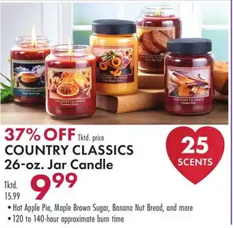 Boscov's Country Classics 26oz. Jar Candle offer