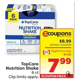 Weis Markets TopCare Nutrition Shake offer