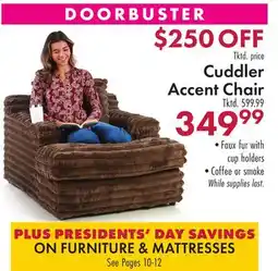 Boscov's Cuddler Accent Chair offer