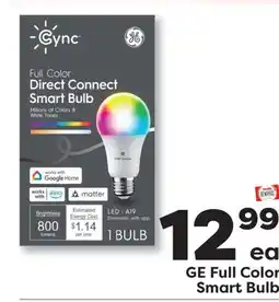 Weis Markets GE Full Color Smart Bulb offer