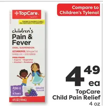 Weis Markets TopCare Child Pain Relief offer