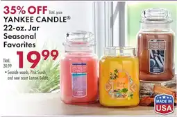 Boscov's YANKEE CANDLE 22-oz. Jar Seasonal Favorites offer