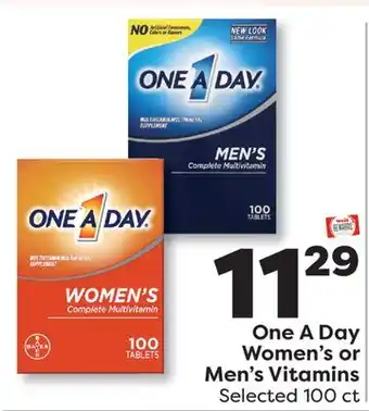 Weis Markets One A Day Women's or Men's Vitamins offer