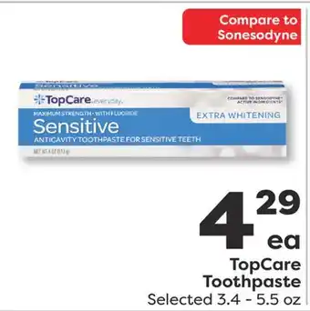 Weis Markets TopCare Toothpaste offer