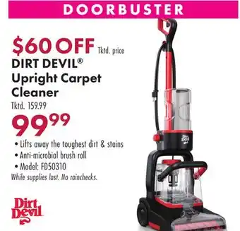 Boscov's DIRT DEVIL Upright Carpet Cleaner offer