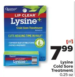 Weis Markets Lysine Cold Sore Treatment offer