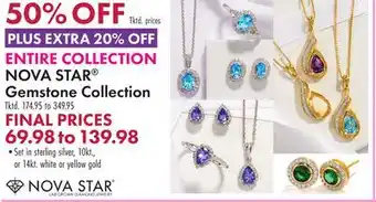 Boscov's NOVA STAR Gemstone Collection offer