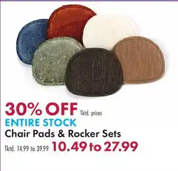 Boscov's Chair Pads & Rocker Sets offer