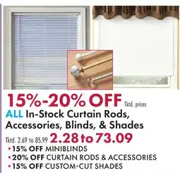 Boscov's ALL In-Stock Curtain Rods, Accessories, Blinds, & Shades offer