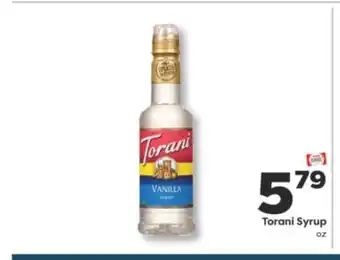 Weis Markets Torani Syrup offer