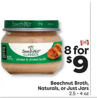 Weis Markets Beechnut Broth, Naturals, or Just Jars offer