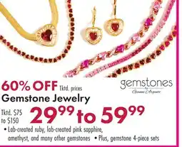 Boscov's Gemstone Jewelry offer