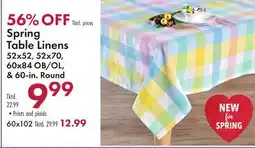 Boscov's Spring Table Linens offer