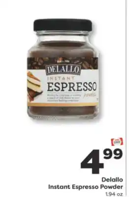 Weis Markets Delallo Instant Espresso Powder offer