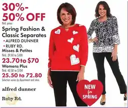 Boscov's Spring Fashion & Classic Separates offer