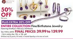 Boscov's ENTIRE COLLECTION Fine Birthstone Jewelry offer