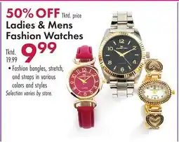 Boscov's Ladies & Mens Fashion Watches offer