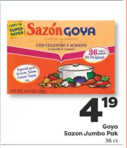 Weis Markets Goya Sazon Jumbo Pak offer