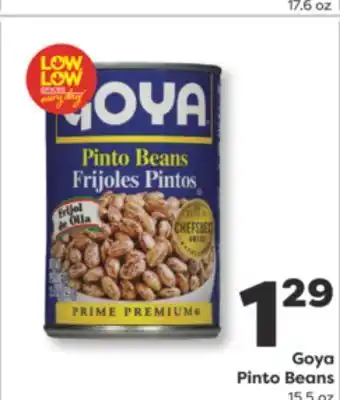 Weis Markets Goya Pinto Beans offer