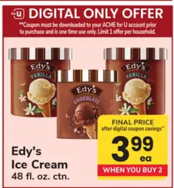 ACME Edy's Ice Cream offer