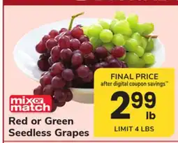 ACME Red or Green Seedless Grapes offer