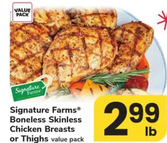 ACME Signature Farms Boneless Skinless Chicken Breasts or Thighs offer