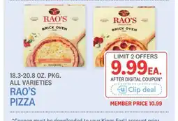 Kings Food Markets RAO'S PIZZA offer