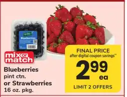 ACME Blueberries pint ctn. or Strawberries 16 oz. pkg offer