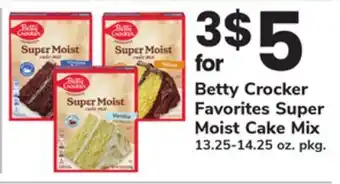 ACME Betty Crocker Favorites Super Moist Cake Mix offer