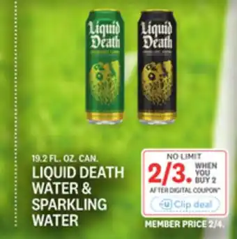 Kings Food Markets LIQUID DEATH WATER & SPARKLING WATER offer