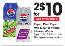 ACME Pepsi, Diet Pepsi, Mtn Dew or Propel Fitness Water offer