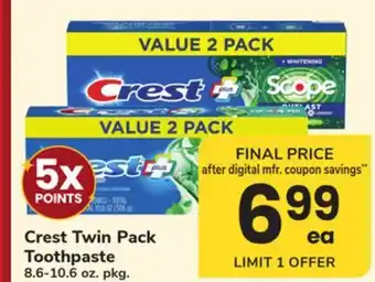 ACME Crest Twin Pack Toothpaste offer