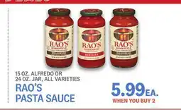 Kings Food Markets RAO'S PASTA SAUCE offer