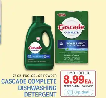 Kings Food Markets CASCADE COMPLETE DISHWASHING DETERGENT offer