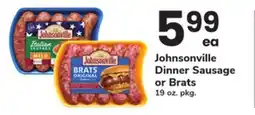 ACME Johnsonville Dinner Sausage or Brats offer