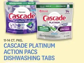 Kings Food Markets CASCADE PLATINUM ACTION PACS DISHWASHING TABS offer