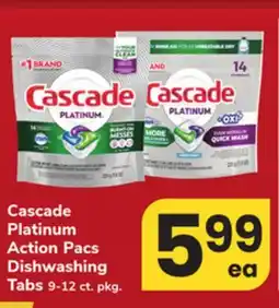 ACME Cascade Platinum Action Pacs Dishwashing Tabs offer