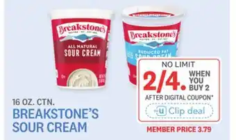 Kings Food Markets BREAKSTONE'S SOUR CREAM offer