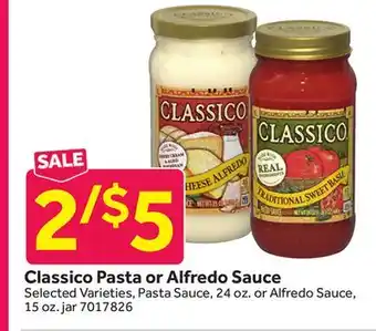 Stop&Shop Classico Pasta or Alfredo Sauce offer