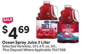 Stop&Shop Ocean Spray Juice offer