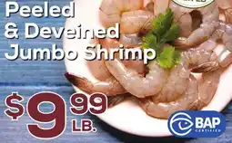 DeCicco & Sons Peeled & Deveined Jumbo Shrimp offer