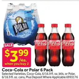 Stop&Shop Coca-Cola or Polar 6 Pack offer