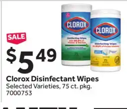 Stop&Shop Clorox Disinfectant Wipes offer