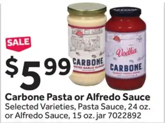 Stop&Shop Carbone Pasta or Alfredo Sauce offer