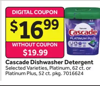 Stop&Shop Cascade Dishwasher Detergent offer