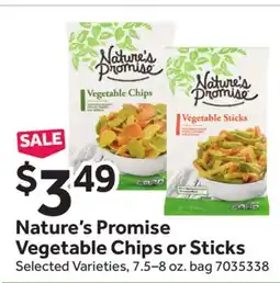 Stop&Shop Nature's Promise Vegetable Chips or Sticks offer